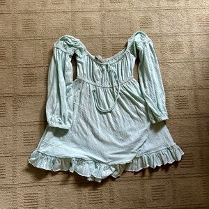 Light blue Off-Shoulder Dress by free people beach